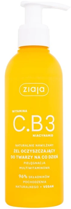 Ziaja Vitamin C.B3 Niacinamide Face Wash Gel Cleansing Gel