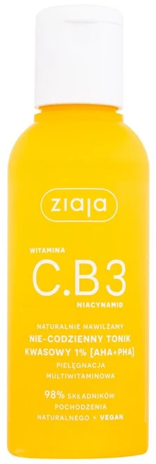 Ziaja Vitamin C.B3 Niacinamide Tonikas 1% [AHA+PHA] Facial Lotion and Purškiklis