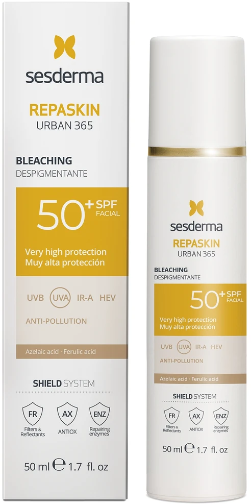 Sesderma Repaskin Urban 365 Depigmenting Photoprotector Spf50+ veido kremas nuo saulės 50ml