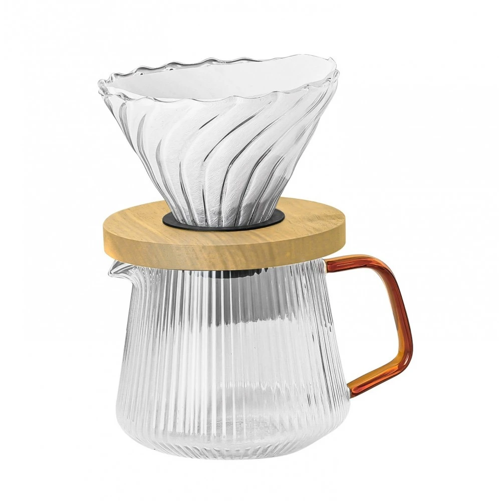 Borosilikatinio stiklo V60 kavos ruošimo rinkinys, 630 ml