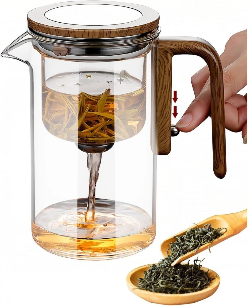 Magnetinis borosilikatinio stiklo arbatinukas su filtru „Mano ritualas“, 200 ml