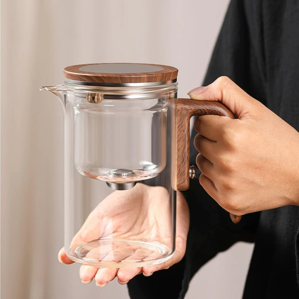 Magnetinis borosilikatinio stiklo arbatinukas su filtru „Mano ritualas“, 200 ml