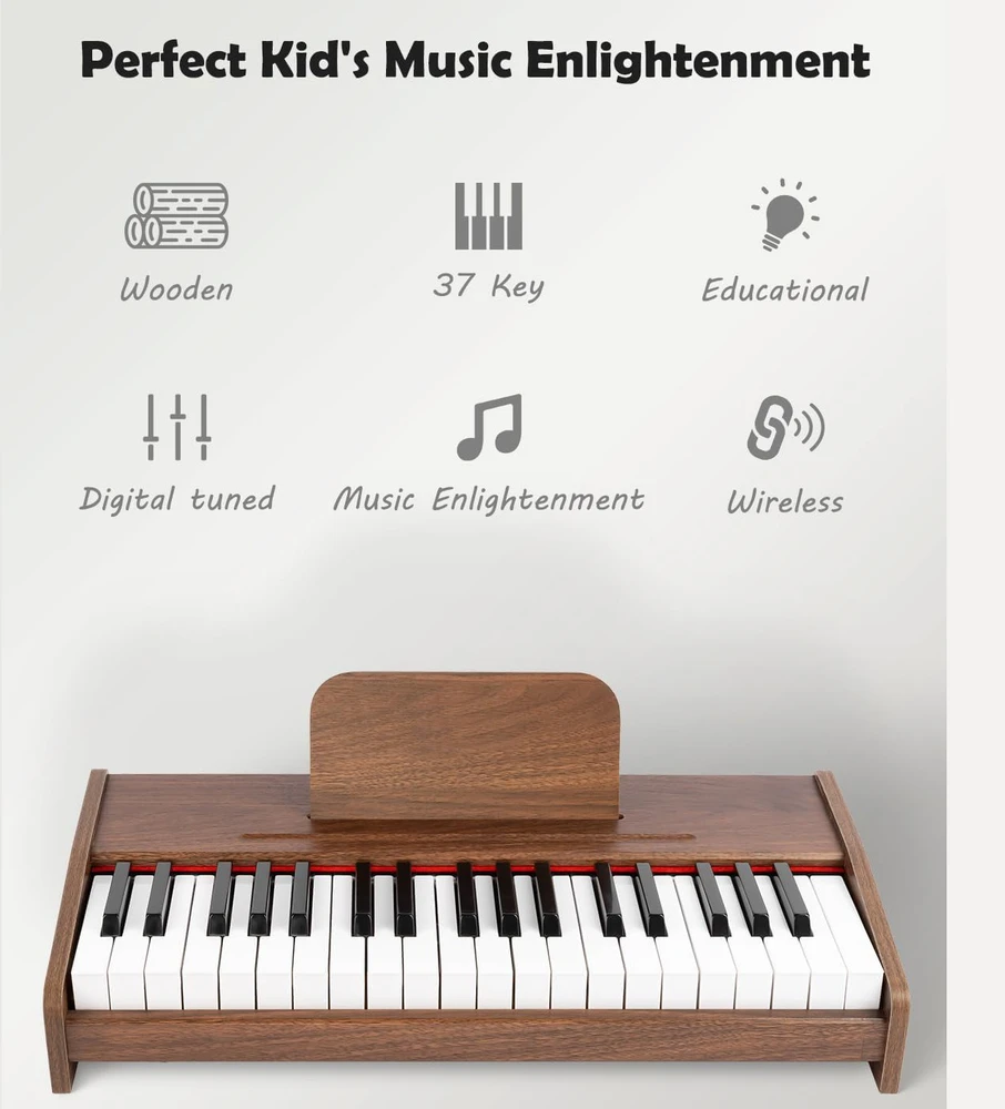37 klavišų mini pianino klaviatūra, elektroninis pianinas, mini skaitmeninis pianino klaviatūra, sintezatorius, mini pianinas, mini klavišiniai, mažas elektroninis pianinas