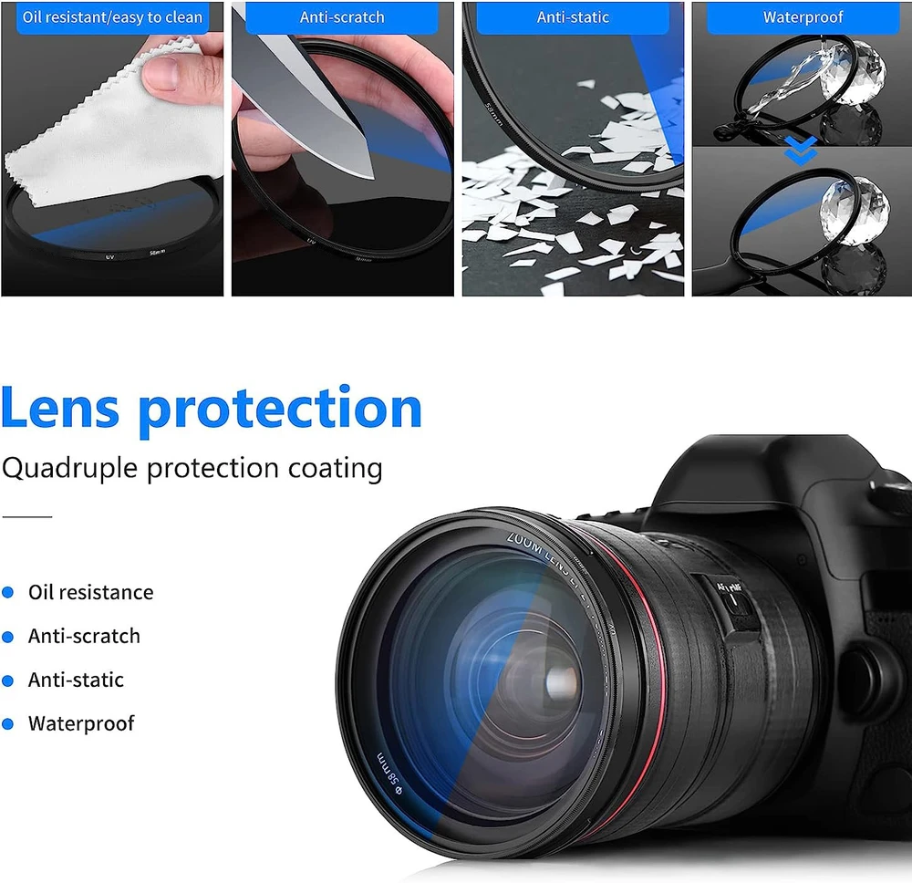 40,5 mm UV filtras, ultravioletinių spindulių objektyvo filtras, fotoaparato objektyvo apsauga, objektyvo apsauginis filtras