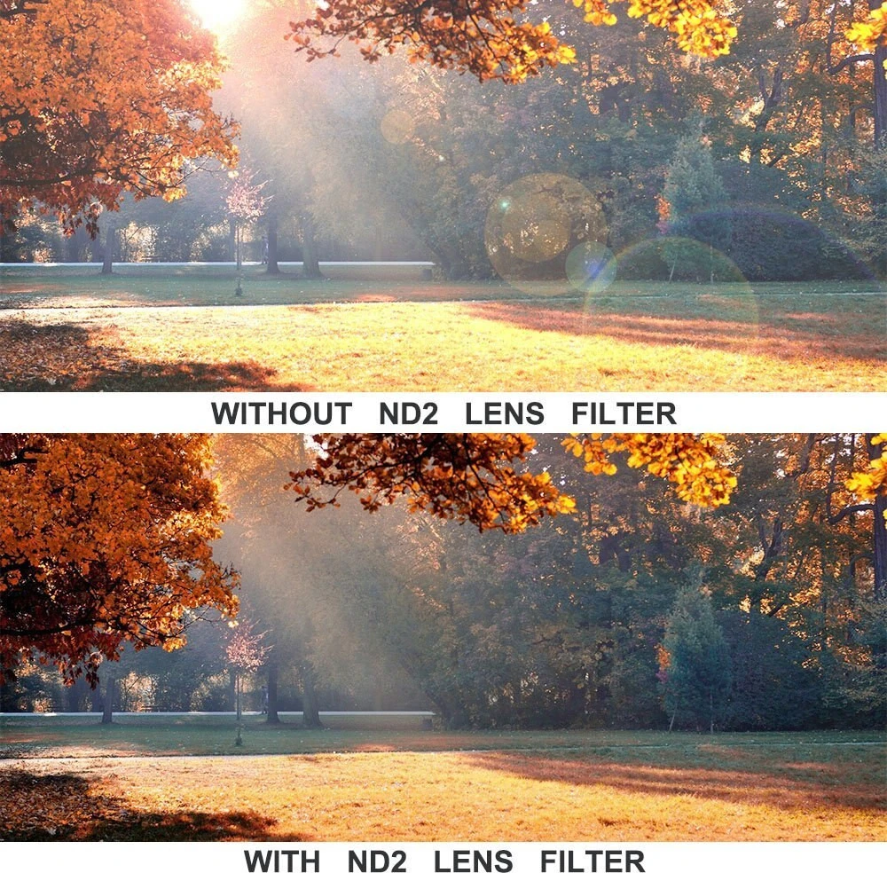 52mm ND2 filtras, neutralus tankio filtras ND2, 1 žingsnio ND filtras, 52 mm ND filtras, 52 mm neutralus tankio filtras, ND2 šviesos slopinimo filtras