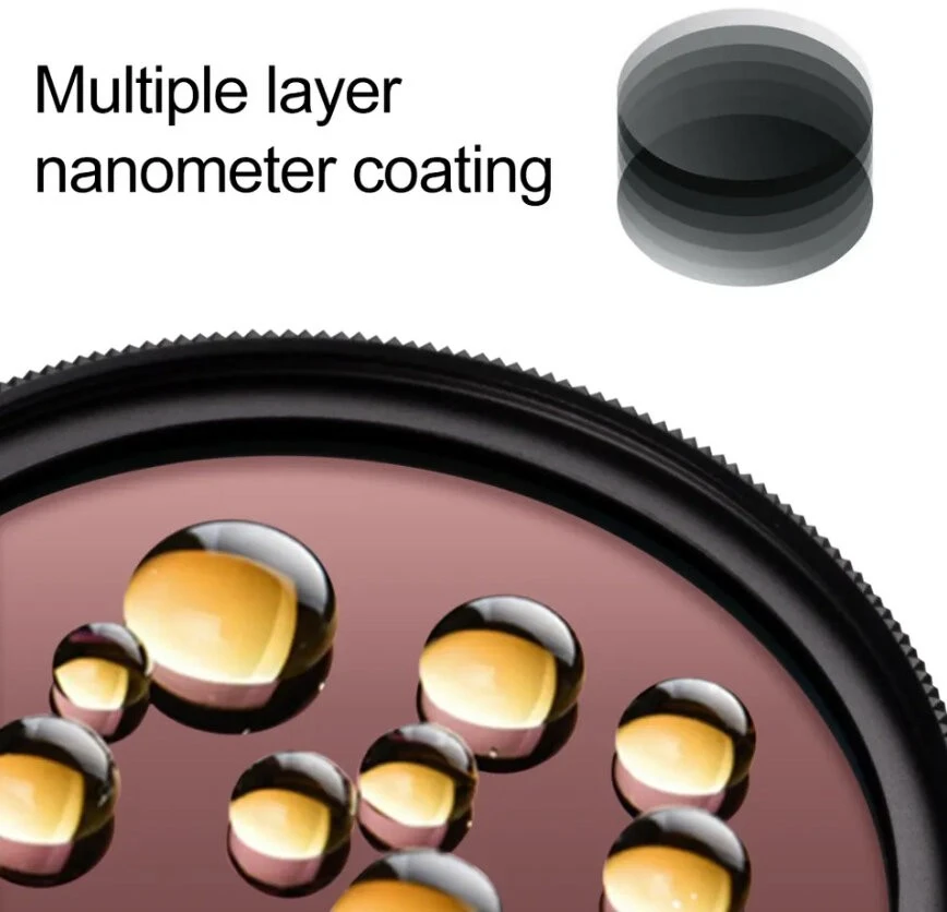62 mm ND8 filtras, neutraliojo tankio ND8 filtras, 3 stopų ND filtras, pilkojo tankio ND8 filtras, šviesos slopinimo ND8 filtras