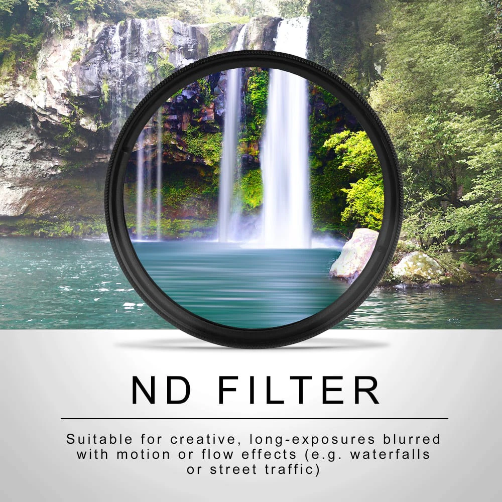 67mm ND2 filtras, neutralus tankio filtras ND2, 1 žingsnio ND filtras, ND2 objektyvo filtras, 1 stop neutralus tankio filtras, 67 mm ND filtras