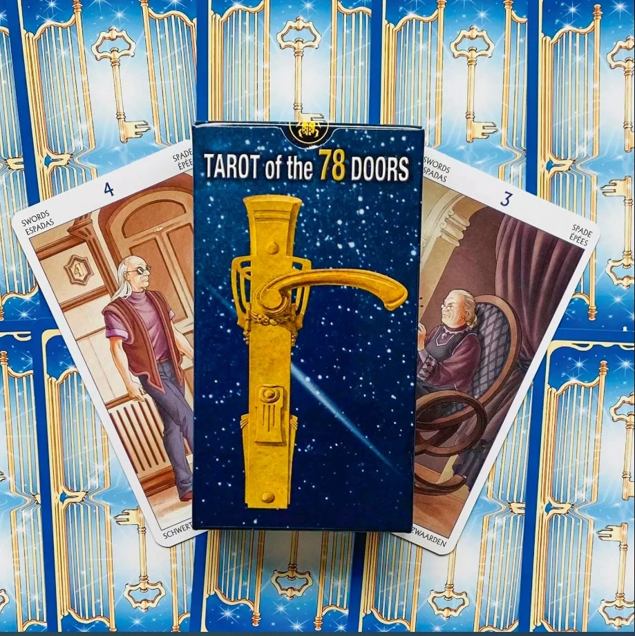 78 durų Taro kortų kaladės rinkinys – vandeniui atsparus popierius, būrimui, divinacijai, mistiškam Taro skaitymui, Taro kortos, būrimo kortos, pranašavimo kortos