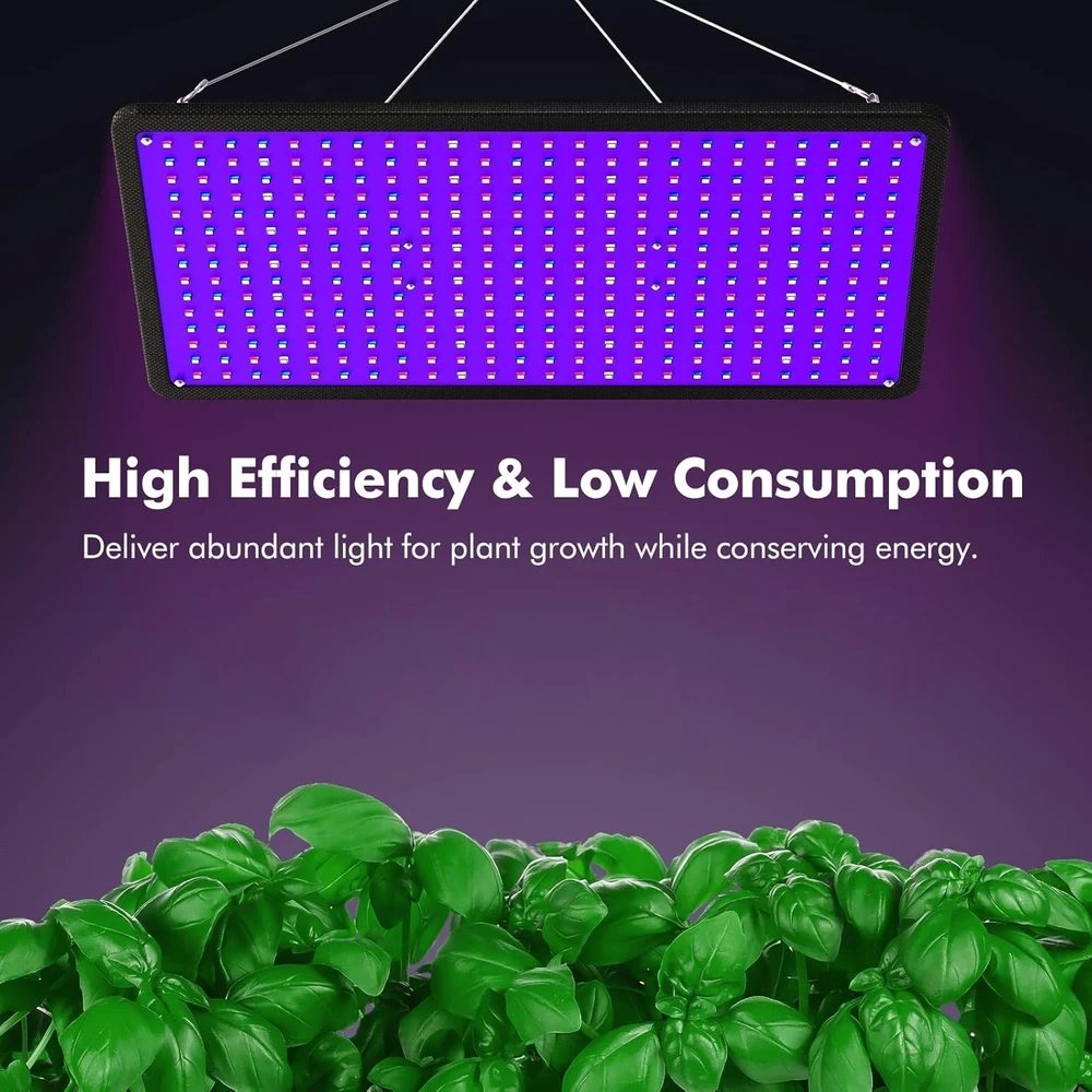 Augalo lempa, pilnas spektras, šviesos panelė 225 LED raudona mėlyna, hidroponikai, 295x300 mm, augalų šviestuvas, LED lempa augalams, LED panelė augalams, pilno spektro LED lempa augalams