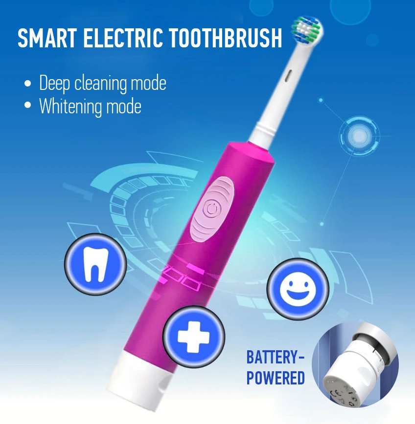 Elektrinis dantų šepetėlis, violetinis, įkraunamas dantų šepetėlis, automatinis dantų šepetėlis, elektrinė dantų šepetėlė, automatinė dantų šepetėlė