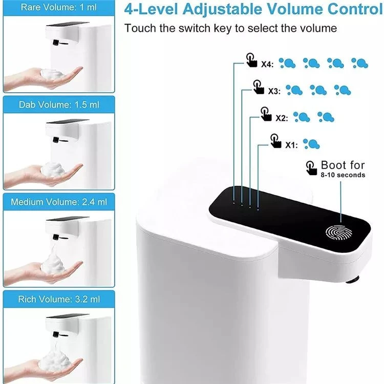 Elektrinis muilo dozatorius, automatinis muilo dozatorius 400 ml, bekontaktis muilo dozatorius, elektroninis muilo dozatorius