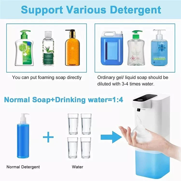 Elektrinis muilo dozatorius, automatinis muilo dozatorius 400 ml, bekontaktis muilo dozatorius, elektroninis muilo dozatorius