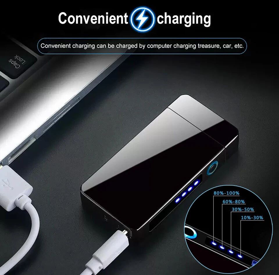 Elektrinis plazminis juodas žiebtuvėlis, USB įkraunamas žiebtuvėlis, bekurpelnis žiebtuvėlis, elektrinis USB žiebtuvėlis, plazminis žiebtuvėlis, liepsnos neturintis žiebtuvėlis