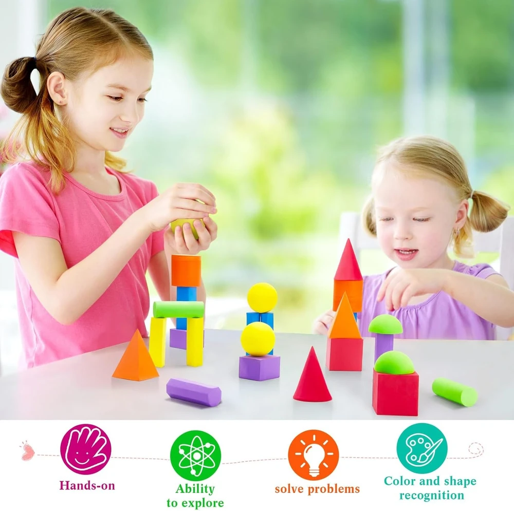Geometrinių formų rinkinys vaikams edukaciniam žaidimui, geometrinės figūros vaikams, geometrinių figūrų rinkinys, mokomosios geometrinės formos