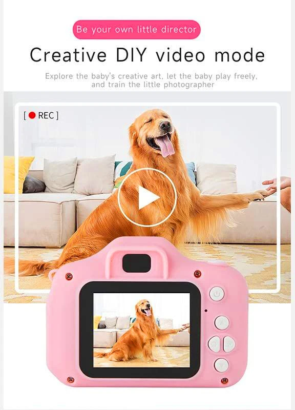 HD vaizdo vaikų rožinis fotoaparatas, vaikų skaitmeninis fotoaparatas, mini vaikų fotoaparatas, vaikų kamera, rožinė vaikų kamera