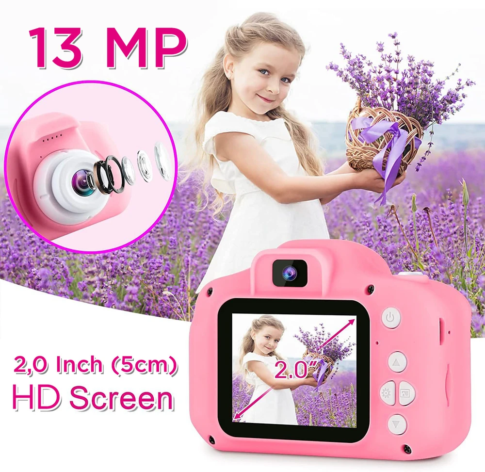 HD vaizdo vaikų rožinis fotoaparatas, vaikų skaitmeninis fotoaparatas, mini vaikų fotoaparatas, vaikų kamera, rožinė vaikų kamera
