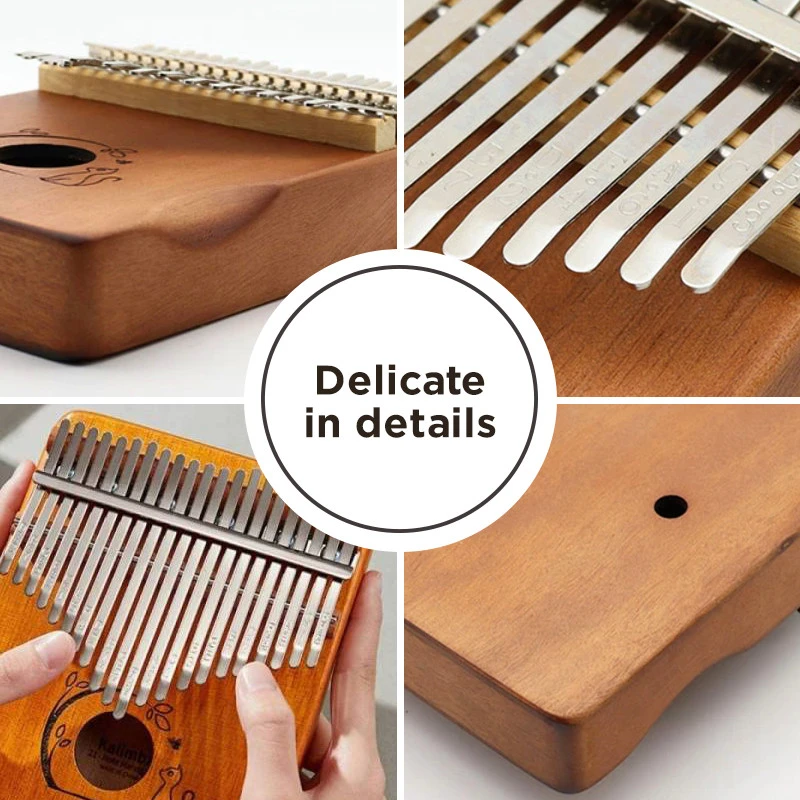 Kalimba nykščių pianinas 21 klavišas, kalimba instrumentas, medinis pirštų pianinas, nykštukinis pianinas, pirštinis pianinas, kalimbos pianinas