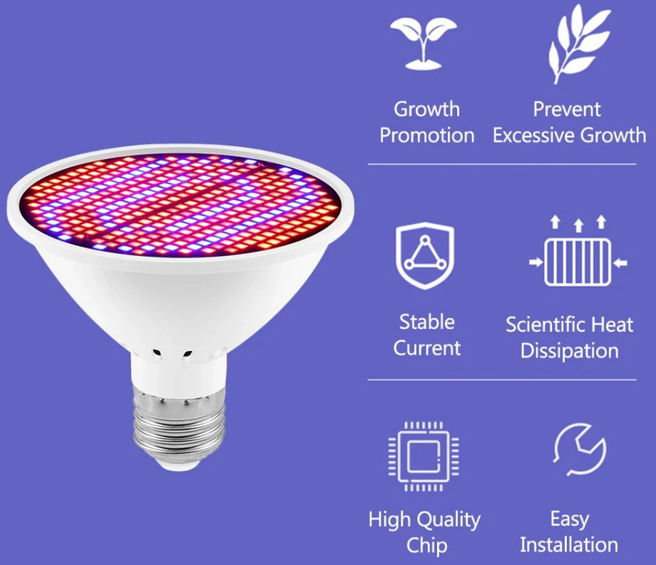 LED augalų auginimo lempa 20W, augalų lempa, lempa augalams, LED lempa augalams, LED augalų šviestuvas, LED fitolempa