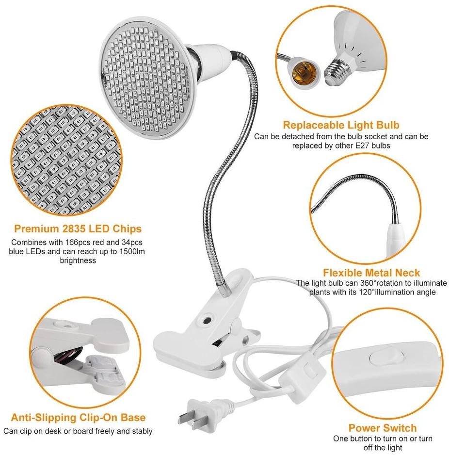 LED augalų auginimo lempa 20W, augalų lempa, lempa augalams, LED lempa augalams, LED augalų šviestuvas, LED fitolempa