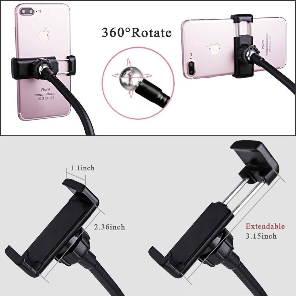 LED stalinė lempa su telefono laikikliu, stalo lempa su telefono stovu, LED lempa su telefono laikikliu, LED stalo lempa su telefono stovu