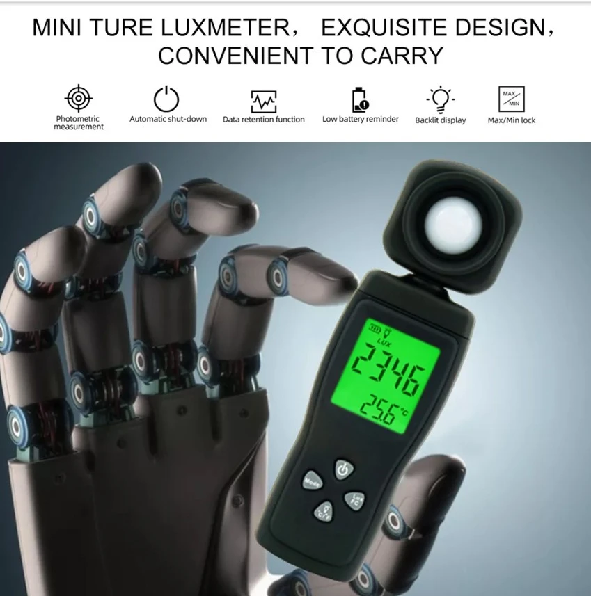 Liuksmetras, šviesos matuoklis, apšvietos matuoklis, šviesos intensyvumo matuoklis, apšviestumo matuoklis, šviesos stiprumo matuoklis