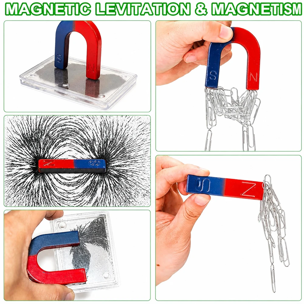 Magnetinis mokslo eksperimentų rinkinys, magnetų mokslo rinkinys, vaikų magnetų mokslo rinkinys, magnetinis eksperimentų komplektas, magnetų rinkinys vaikams