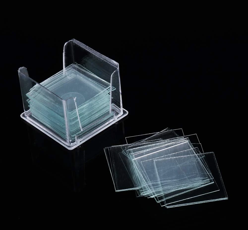 Mikroskopo dengiamieji stikleliai 20x20 mm, 100 vnt. rinkinys, laboratoriniam ir medicininiam naudojimui, mikroskopo dengiamasis stiklelis, dengiamasis stiklelis mikroskopui, mikroskopo stikleliai, dengimo stikleliai