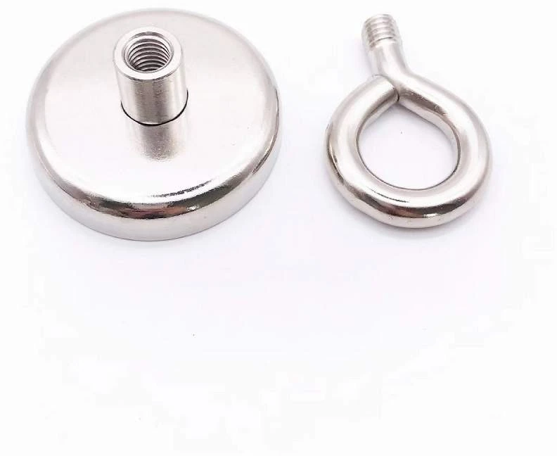Neodimio žvejybos magnetas 36 mm, žvejybos magnetų rinkinys 2 vnt., gelbėjimo traukimo magnetas, neodimio magnetas su žiedu, traukimo magnetas, paieškos magnetas