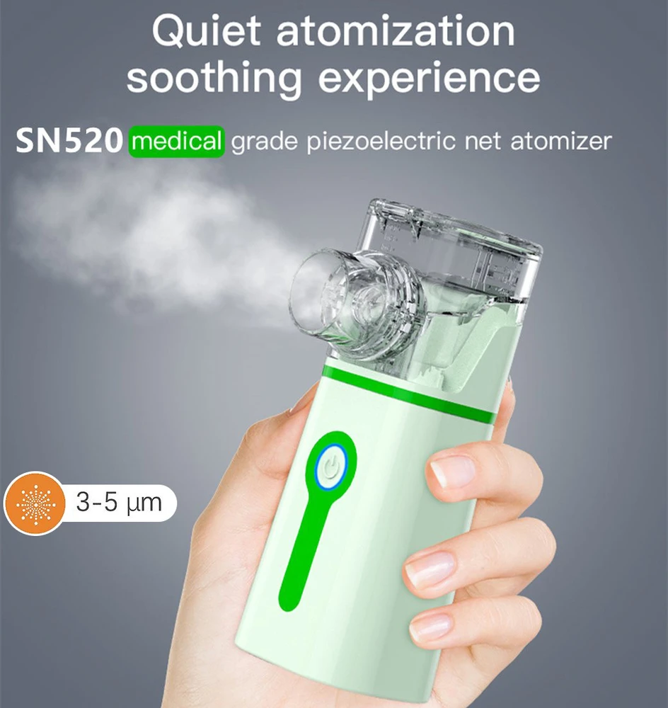 Nešiojamas tinklelinis inhaliatorius–nebulizatorius, medicininis nebulizatorius, nešiojamas inhaliatorius, tinklelinis inhaliatorius, tinklelinis medicininis inhaliatorius