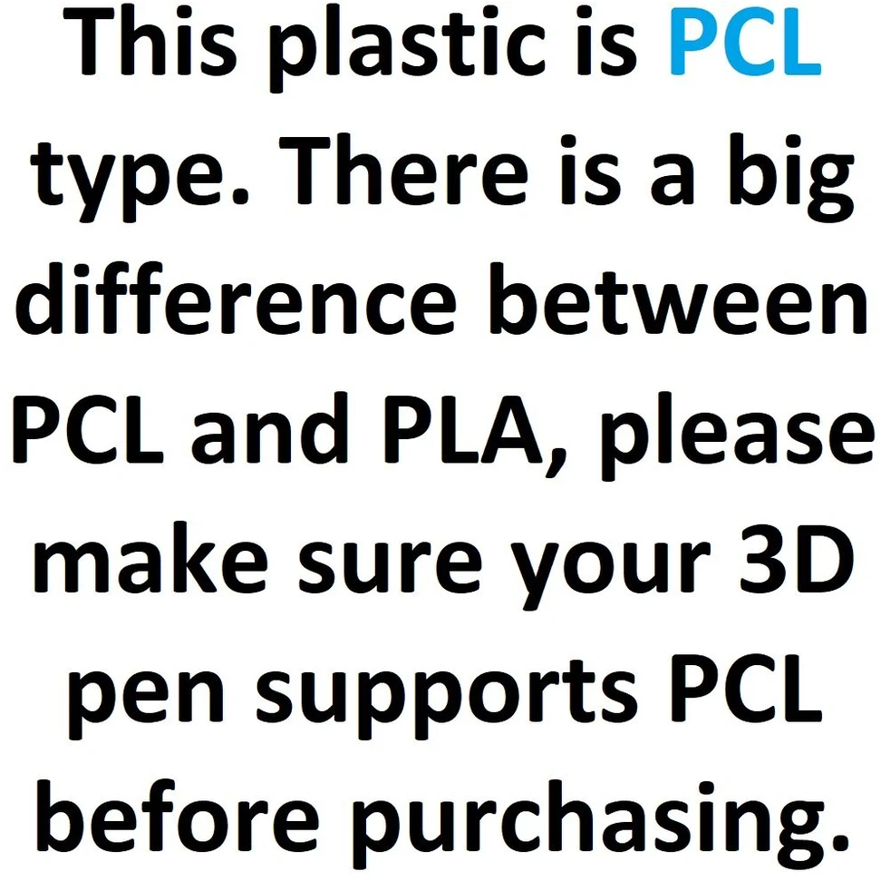 PCL plastikas 3D pieštukui, 100 m, žemos temperatūros plastikas 3D pieštukams, PCL siūlas 3D rašikliui, 3D pieštuko plastikas, PCL medžiaga 3D pieštukui
