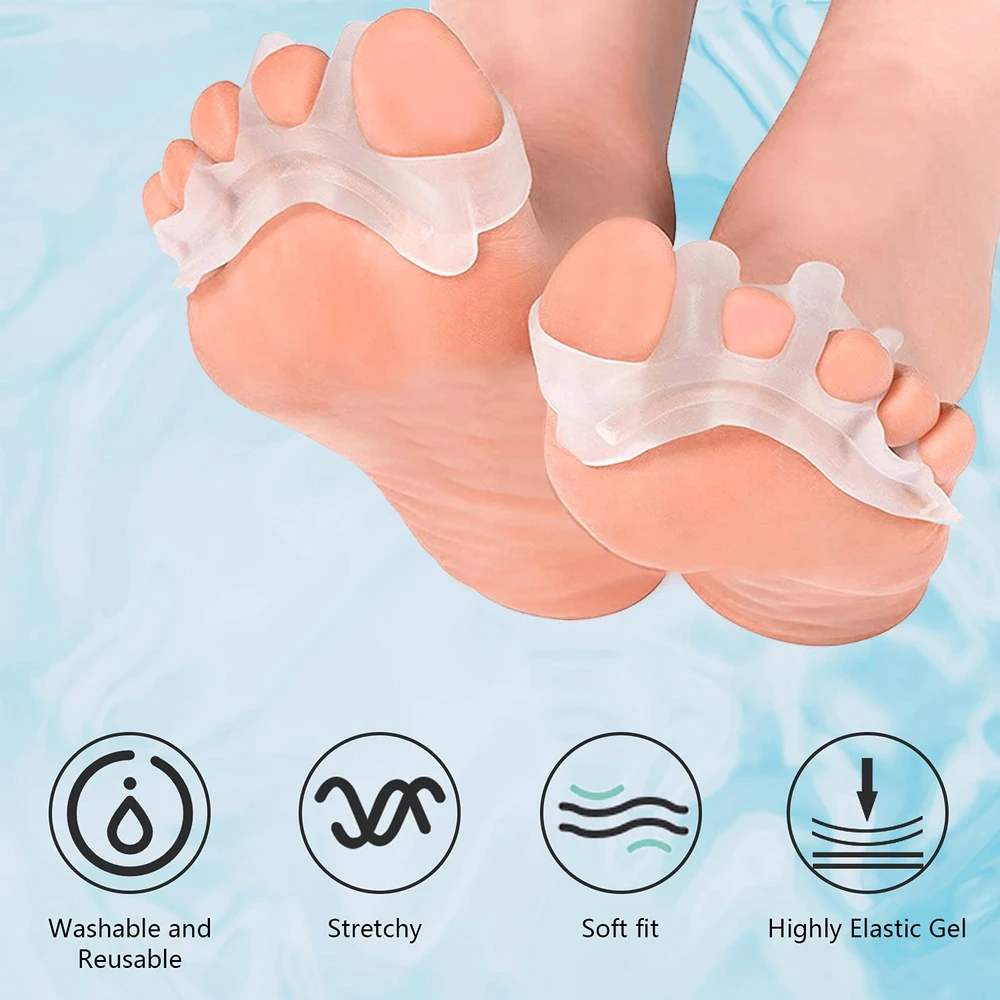 Pirštų skirtukai, pirštų plėtikliai, iššokusių kauliukų (hallux valgus) korektorius, pirštų atskyrikliai
