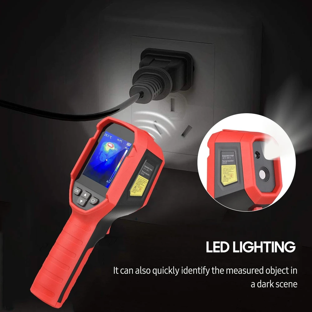Rankinis termovizorius 120x90, -20–400 °C, termovizorinė kamera, infraraudonųjų spindulių kamera, termovizinė kamera, šiluminė kamera