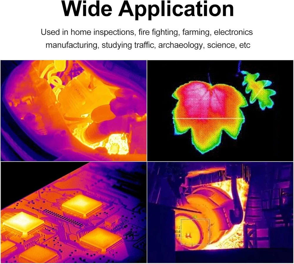 Rankinis termovizorius 256x192, -20–400 °C, šiluminė kamera, termovizinė kamera, infraraudonųjų spindulių kamera, IR kamera
