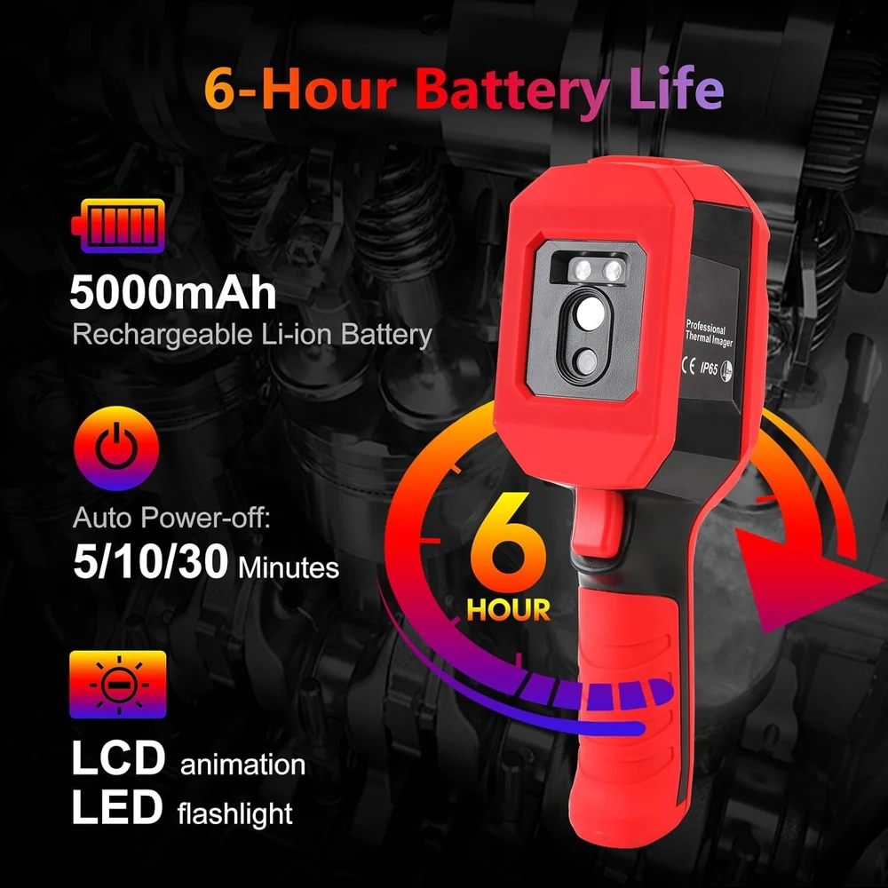 Rankinis termovizorius 256x192, -20–400 °C, šiluminė kamera, termovizinė kamera, infraraudonųjų spindulių kamera, IR kamera