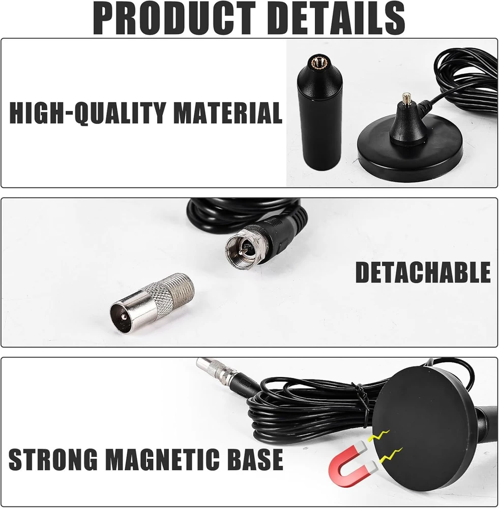 Vidaus antena, HDTV vidaus antena su jungtimi, kambarinė antena, televizoriaus vidaus antena