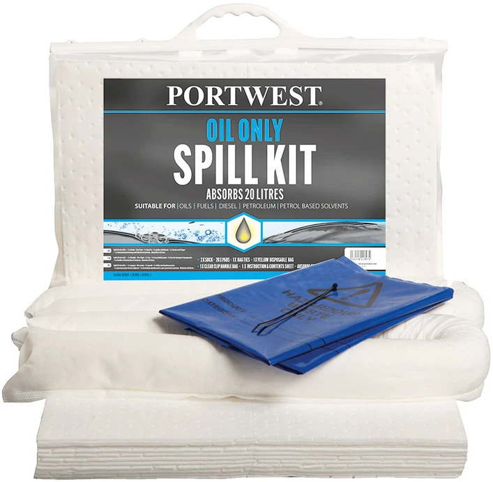 20 litrų išsiliejimo priemonių komplektas Portwest SM60, Pw spalvos: Baltas