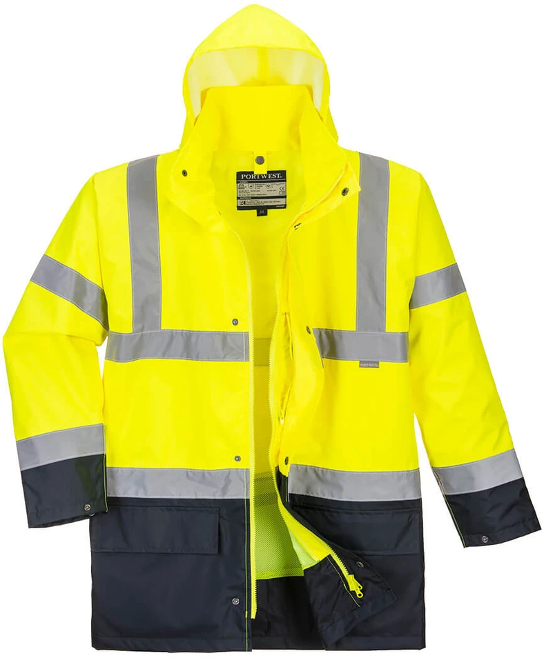 5 viename dviejų spalvų striukė Portwest S766, Dydis: XXXL, Pw spalvos: Geltona/Juodas