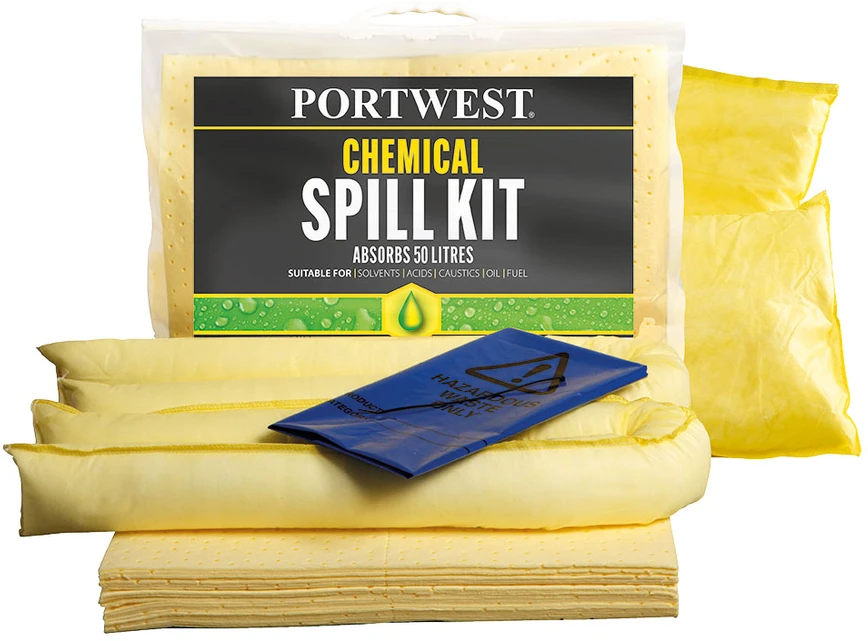 50 litrų chemikalus sugeriantis rinkinys Portwest SM91, Pw spalvos: Geltona
