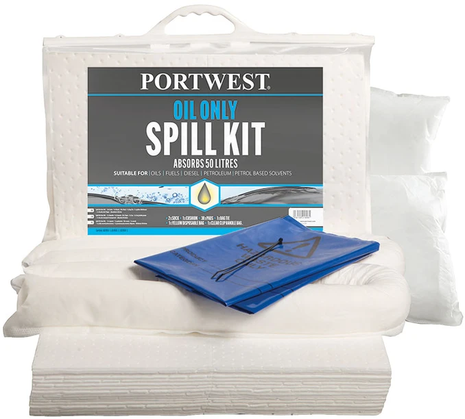 50 litrų išsiliejimo priemonių komplektas Portwest SM61, Pw spalvos: Baltas