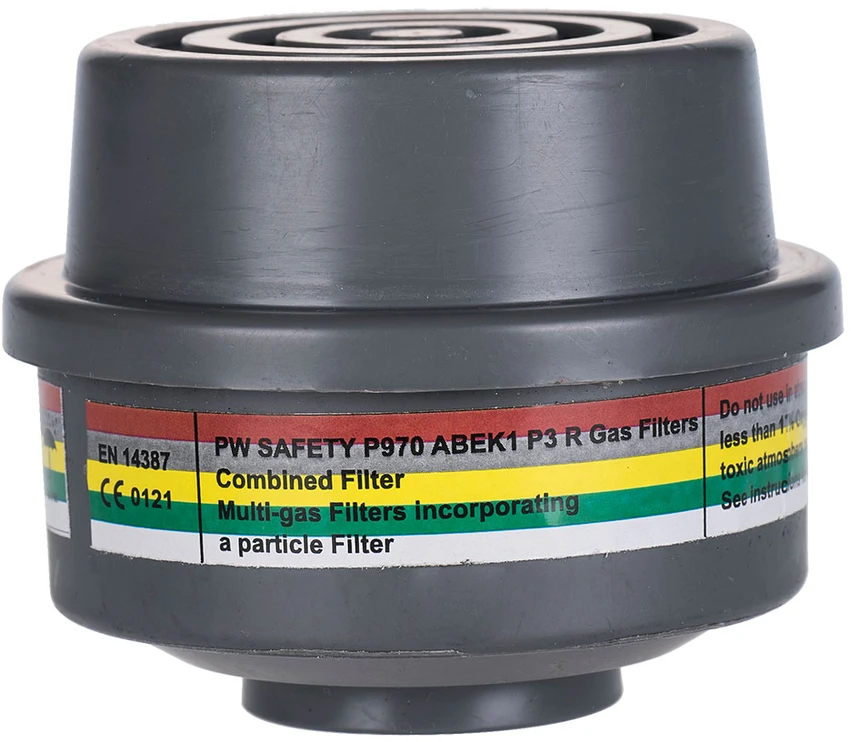 ABEK1P3 kombinuotas PORTWEST P970 filtras su specialia siūline jungtimi, Pw spalvos: Pilkas