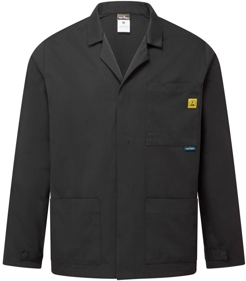 Antistatinis ESD PORTWEST AS18 laboratorinis chalatas, Dydis: XXXL, Pw spalvos: Navy