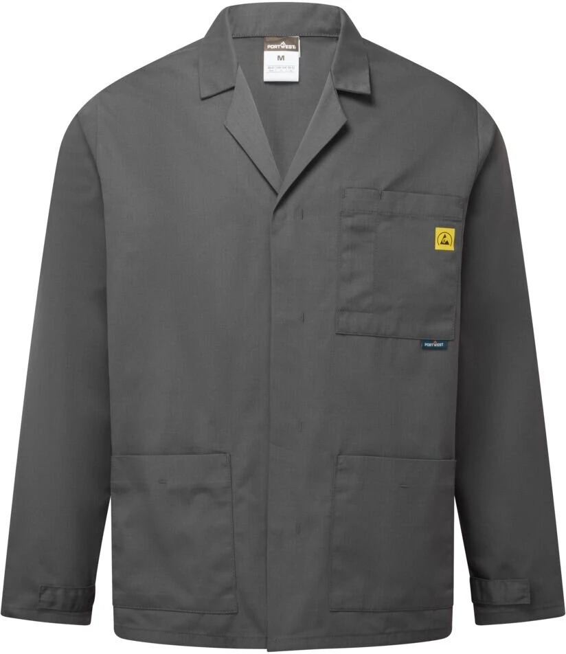 Antistatinis ESD PORTWEST AS18 laboratorinis chalatas, Dydis: XXXL, Pw spalvos: Navy