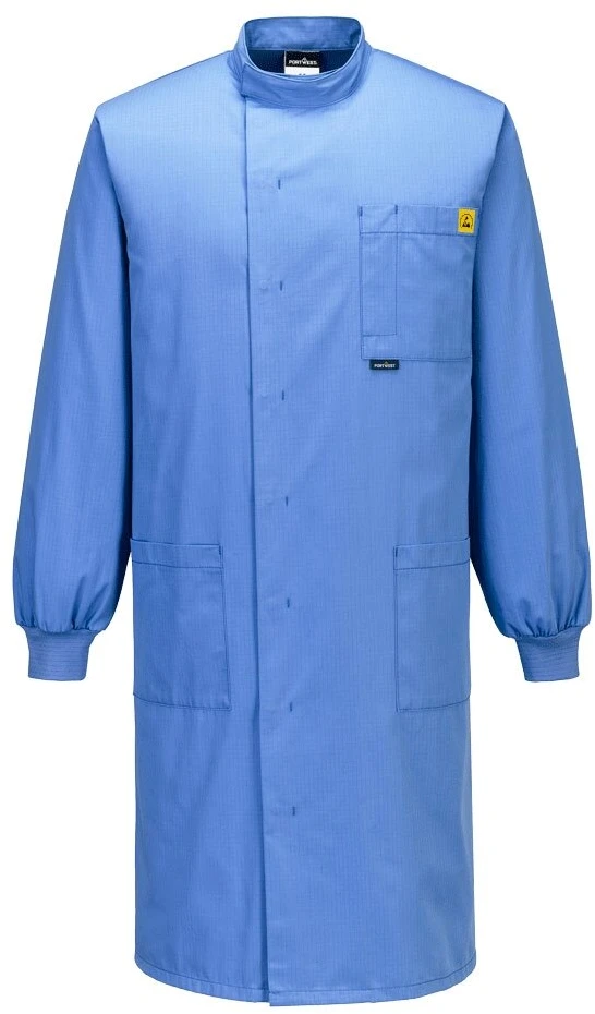 Antistatinis PORTWEST AS15 ESD chalatas, Dydis: M, Pw spalvos: Juodas