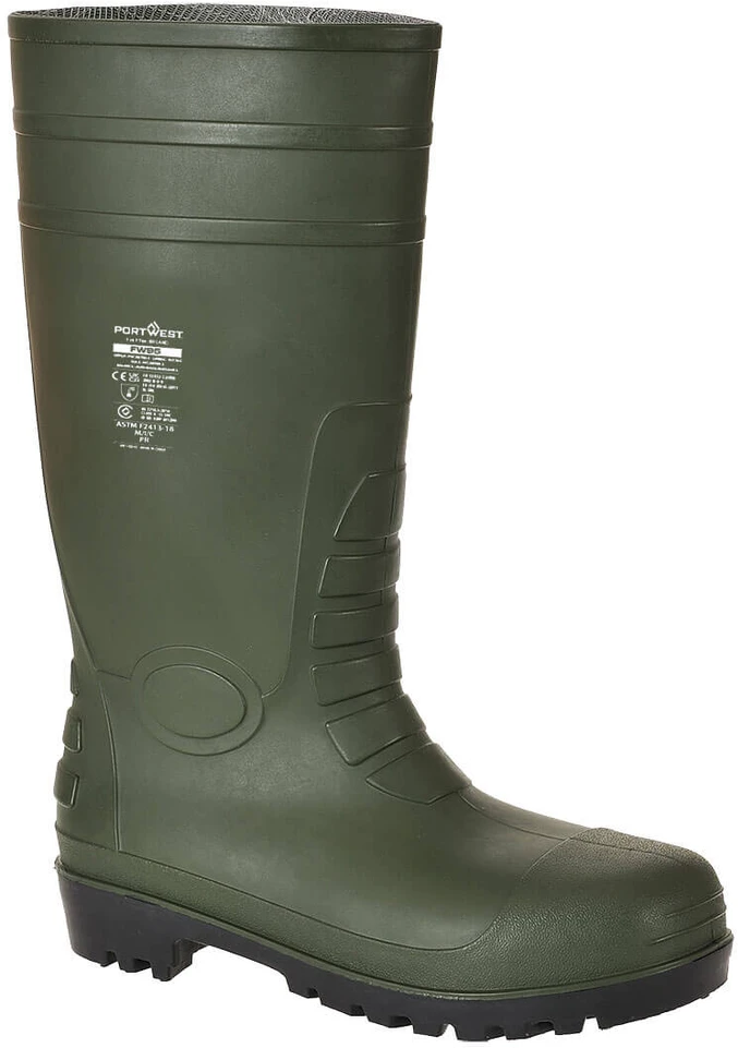 Apsauginiai guminiai PORTWEST FW95 botai S5, Dydis: 47, Pw spalvos: Žalias