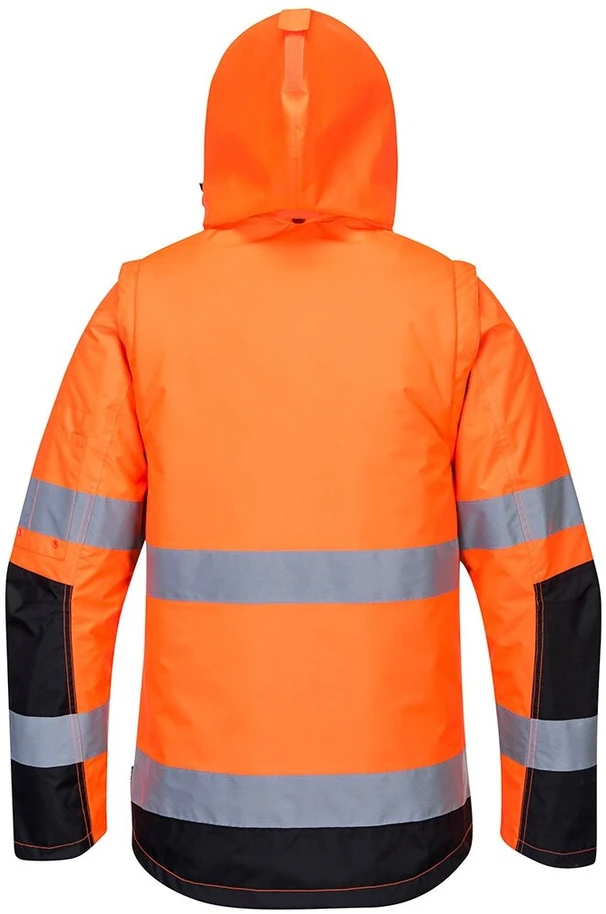 Aukščiausios kokybės PORTWEST C469 3 viename striukė, Dydis: XXXL, Pw spalvos: Oranžinis/Juodas
