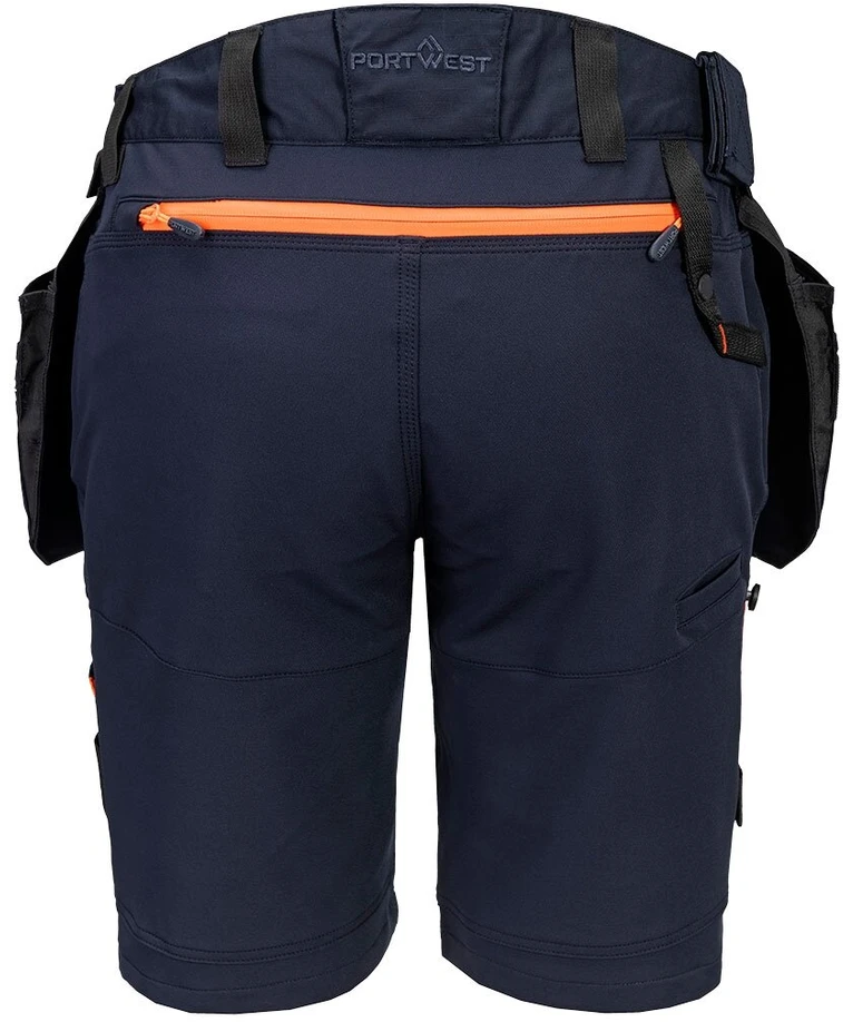 Darbo PORTWEST DX444 šortai su nuimamomis kišenėmis, Dydis: 40, Pw spalvos: Juodas
