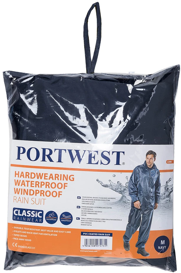 Dviejų dalių kostiumas nuo lietaus Portwest L440, Dydis: XL, Pw spalvos: Geltona