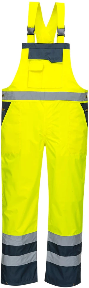 Dviejų spalvų puskombinezonis be pamušalo Portwest S488, Dydis: XL, Pw spalvos: Geltona/Navy