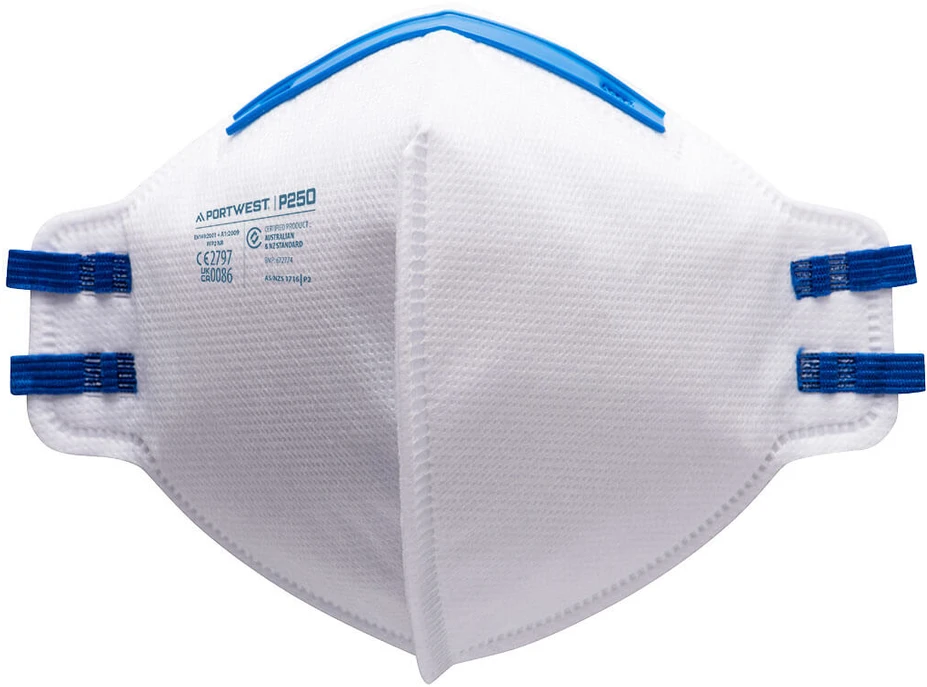 FFP2 sulankstomas respiratorius PORTWEST P250 nuo kietųjų dalelių, Pw spalvos: Baltas