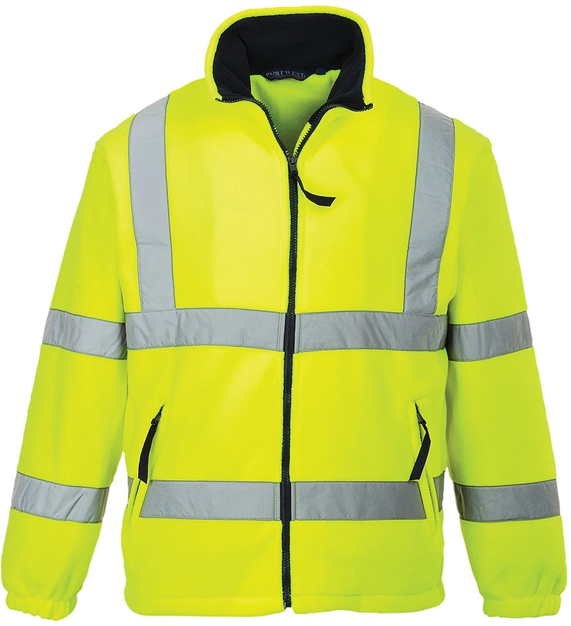 Flisinis džemperis su tinklinės medžiagos pamušalu PORTWEST F300, Dydis: 5XL, Pw spalvos: Geltona